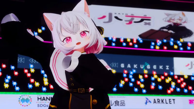 小夜/SAYO 3Dライブのステージで踊る小夜/SAYOの3Dモデル